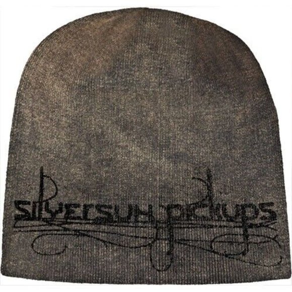 Silversun Pickups Mens Silversun Pickups Braches Ornate Logo Olive Beanie New - Picture 1 of 6